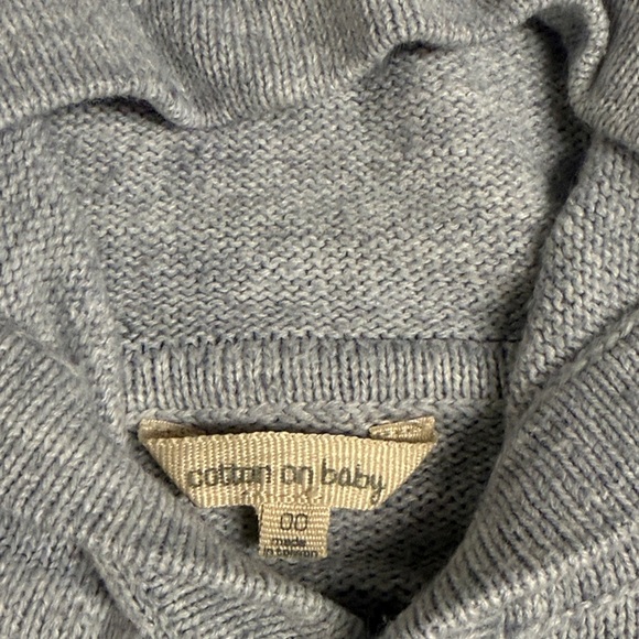 Cotton On - Baby Light Gray Knit Sweater Cardigan - Picture 2 of 4